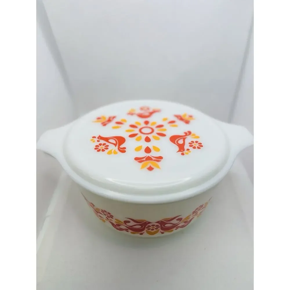 Pyrex Friendship 480-45 3 Casserole Set 473 474 475 NEW WITH BOX White Covers